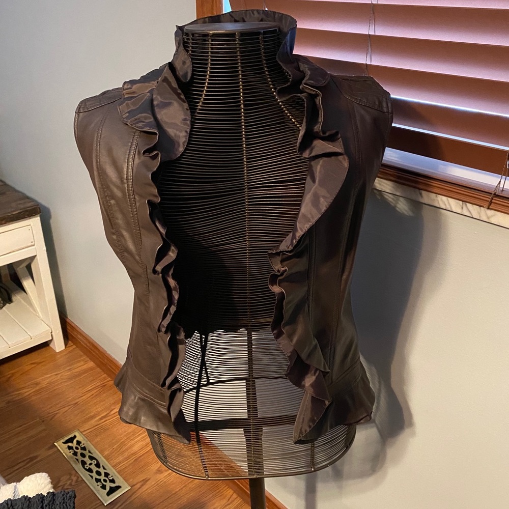 Faux Leather Vest